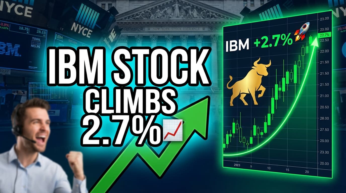 IBM Stock Climbs 2.7% in Midday Trading