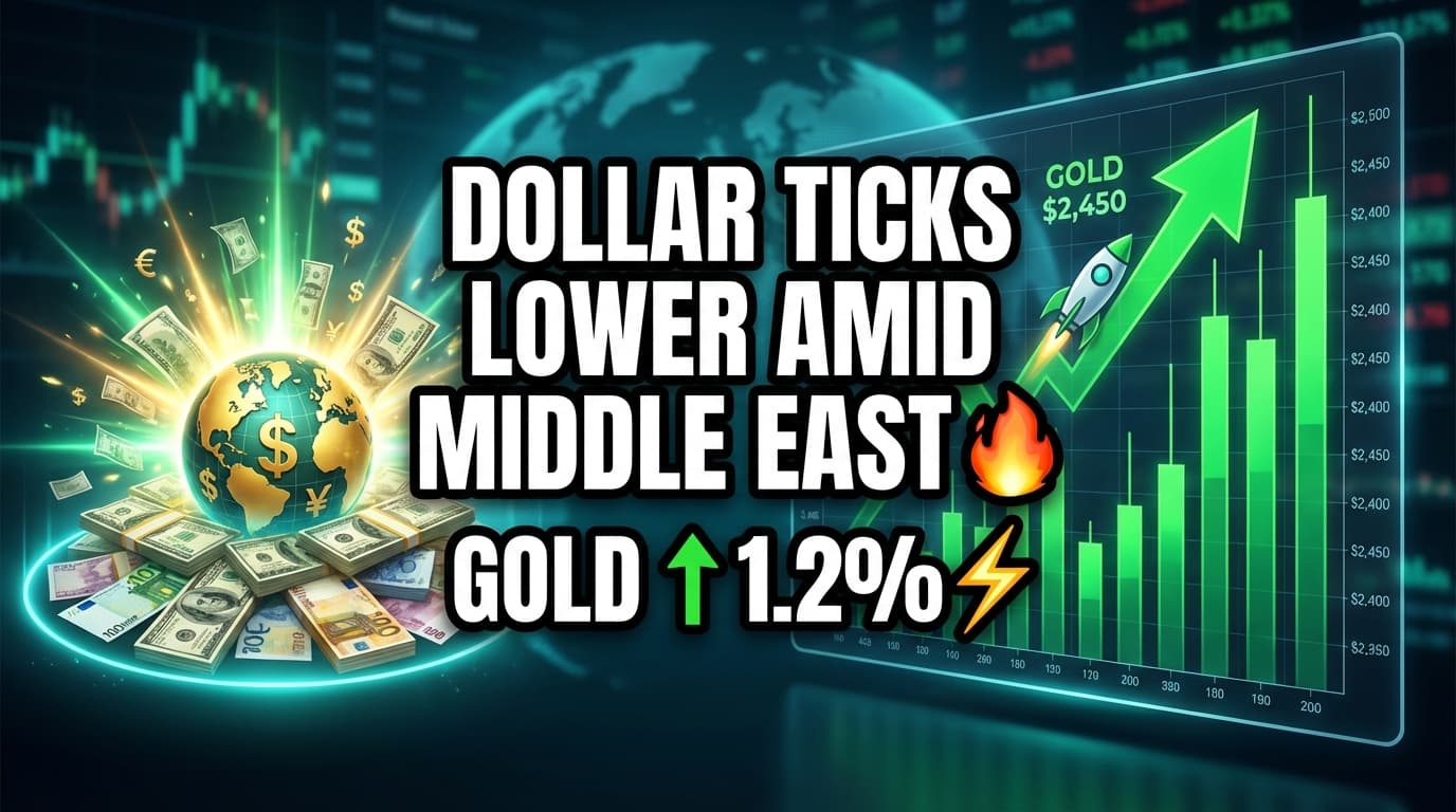 Dollar Ticks Lower Amid Middle East Tensions, Gold Volatility