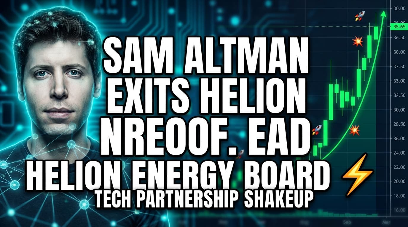 Sam Altman Exits Helion Energy Board Amid OpenAI Partnership Talks
