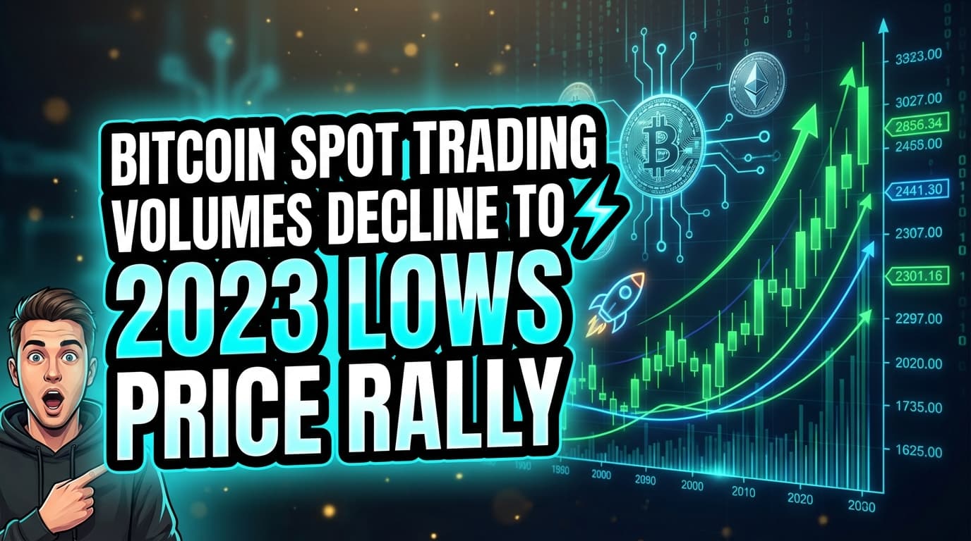 Bitcoin Spot Trading Volumes Decline to 2023 Lows Amid Price Rally