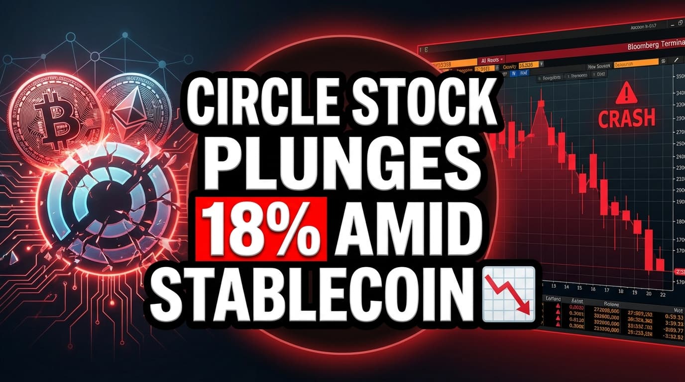 Circle Stock Plunges 18% Amid Stablecoin Reward Threat From Clarity Act Draft