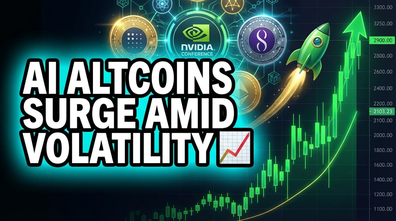 AI Altcoins Surge Amid Volatility, Nvidia Conference Boost