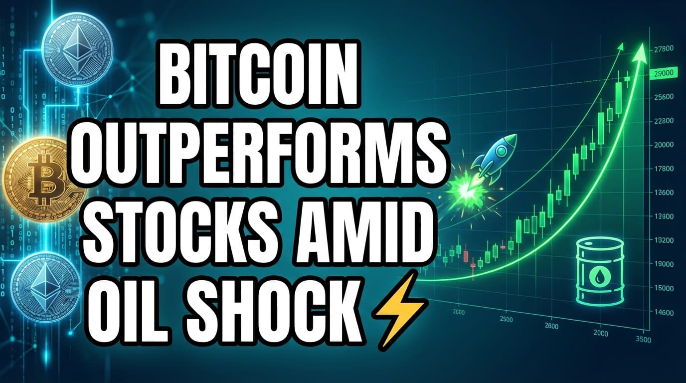 Bitcoin Outperforms Stocks Amid Oil Shock Despite Price Slide
