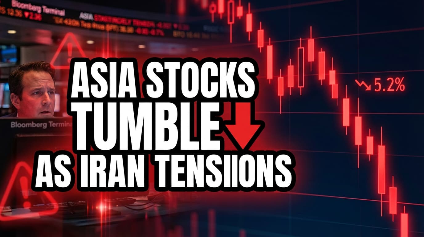Asia Stocks Tumble as Iran Tensions Fuel Investor Jitters