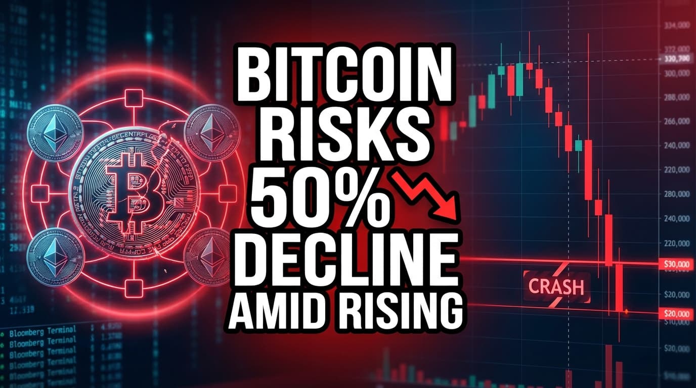 Bitcoin Risks 50% Decline Amid Rising Correlation With US Stocks