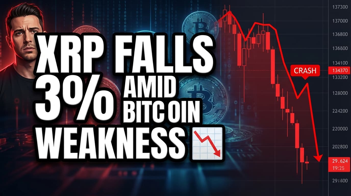 XRP Falls 3% Amid Bitcoin Weakness, Reinforcing Downtrend