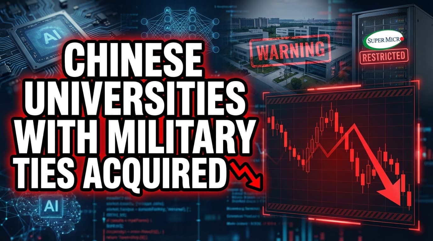 Chinese Universities with Military Ties Acquired Restricted AI Chips in Super Micro Servers
