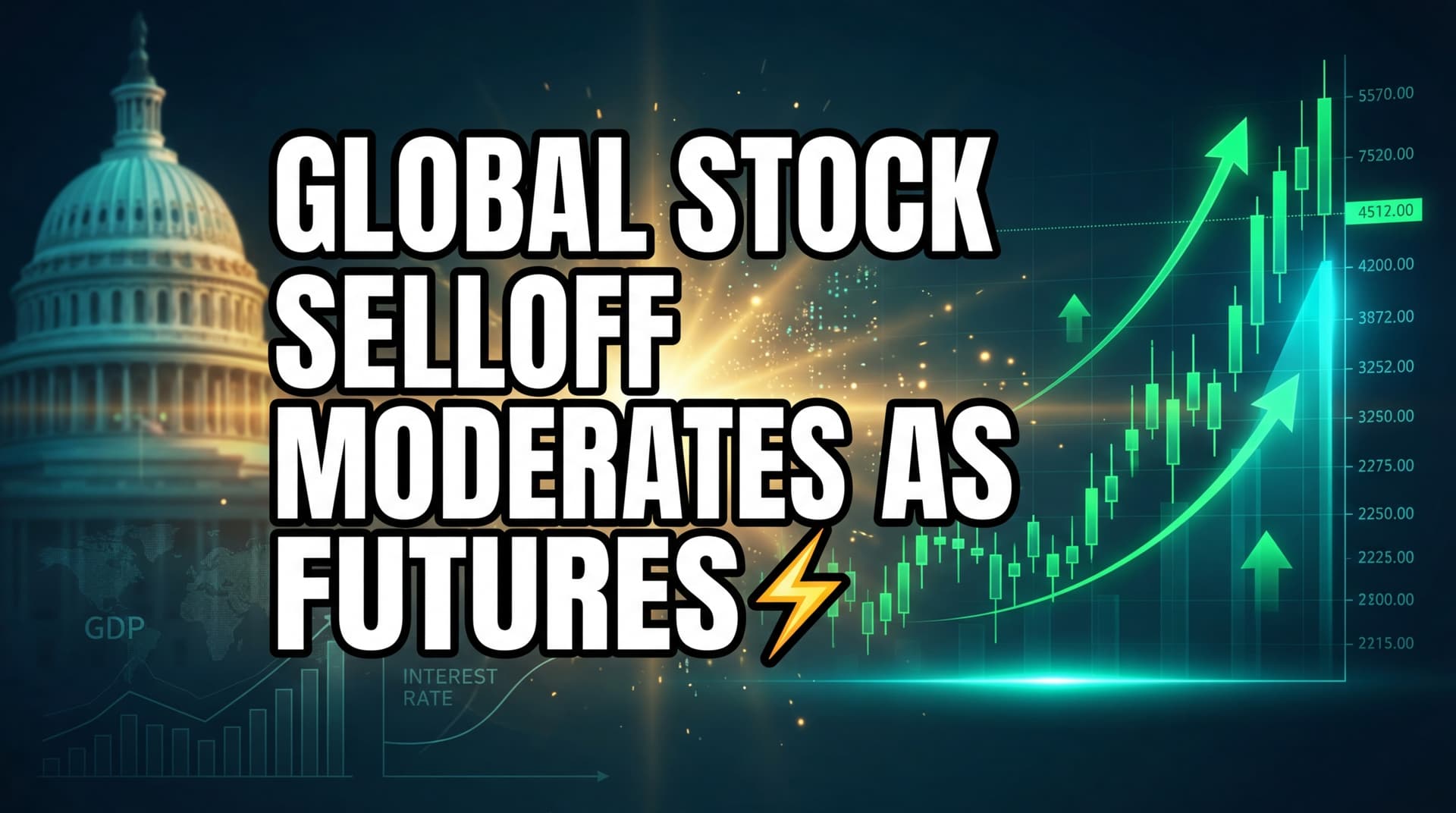 Global Stock Selloff Moderates as Futures Rise, Oil Declines