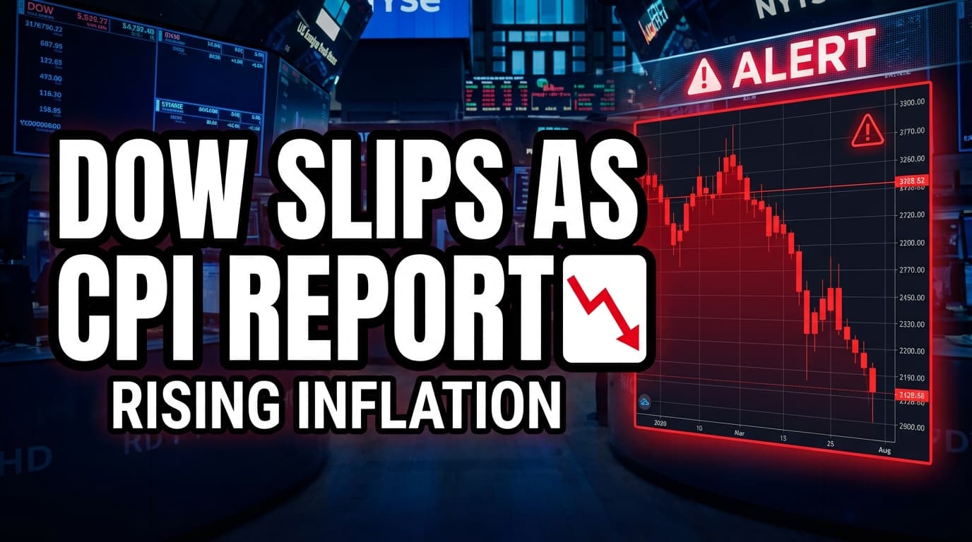 Dow Slips as CPI Report Reveals Rising Inflation