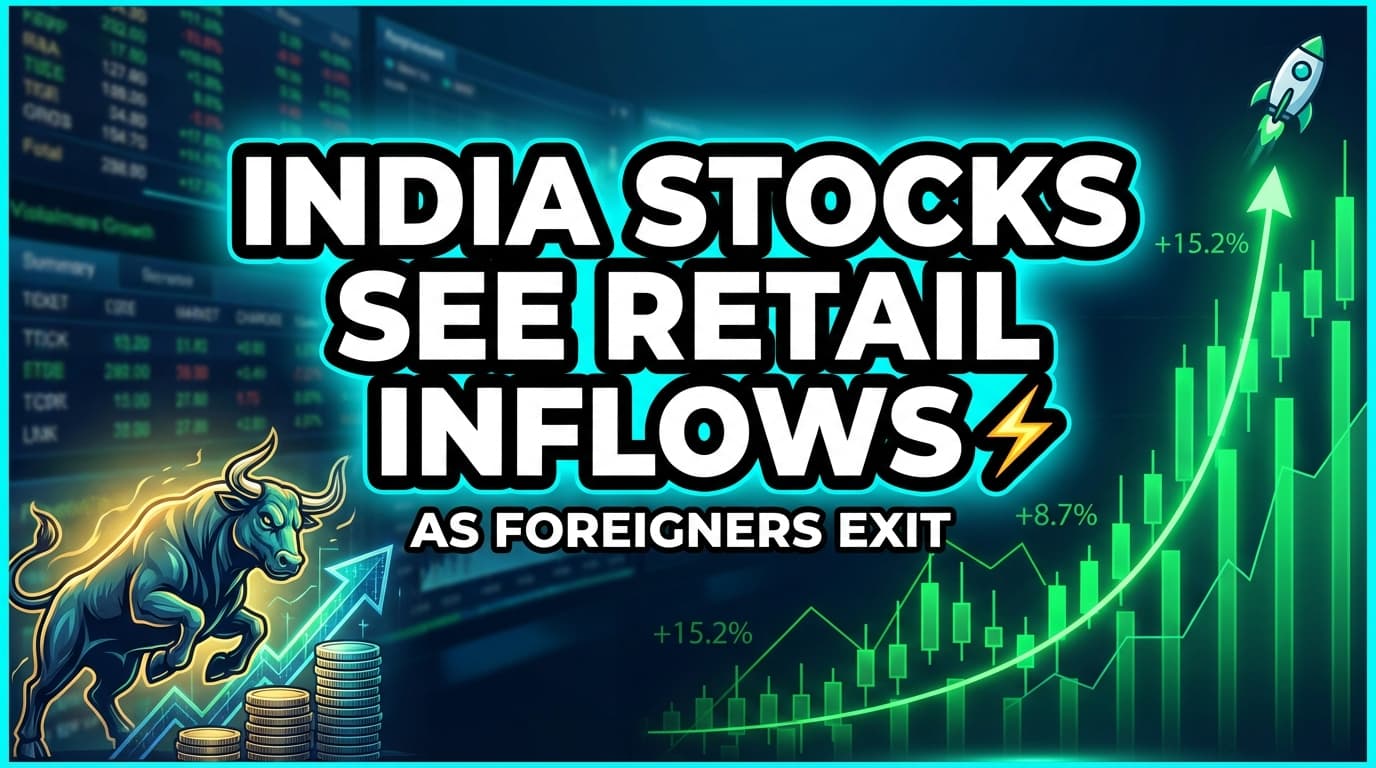 India Stocks See Retail Inflows as Foreigners Exit Amid Geopolitical Risks
