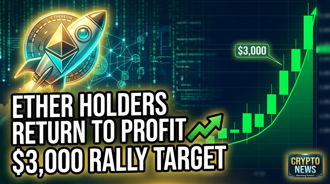 Ether Holders Return to Profit as ETH Targets $3,000 Rally