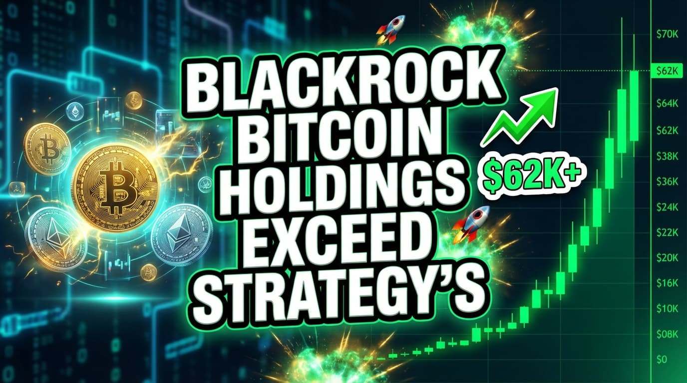 BlackRock Bitcoin Holdings Exceed Strategy's Amid Sustained BTC Price Above $62K