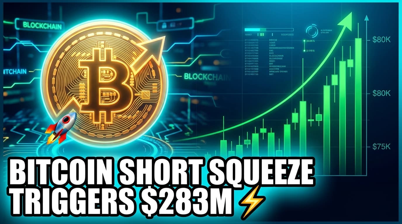 Bitcoin Short Squeeze Triggers $283M Liquidations Above $75K
