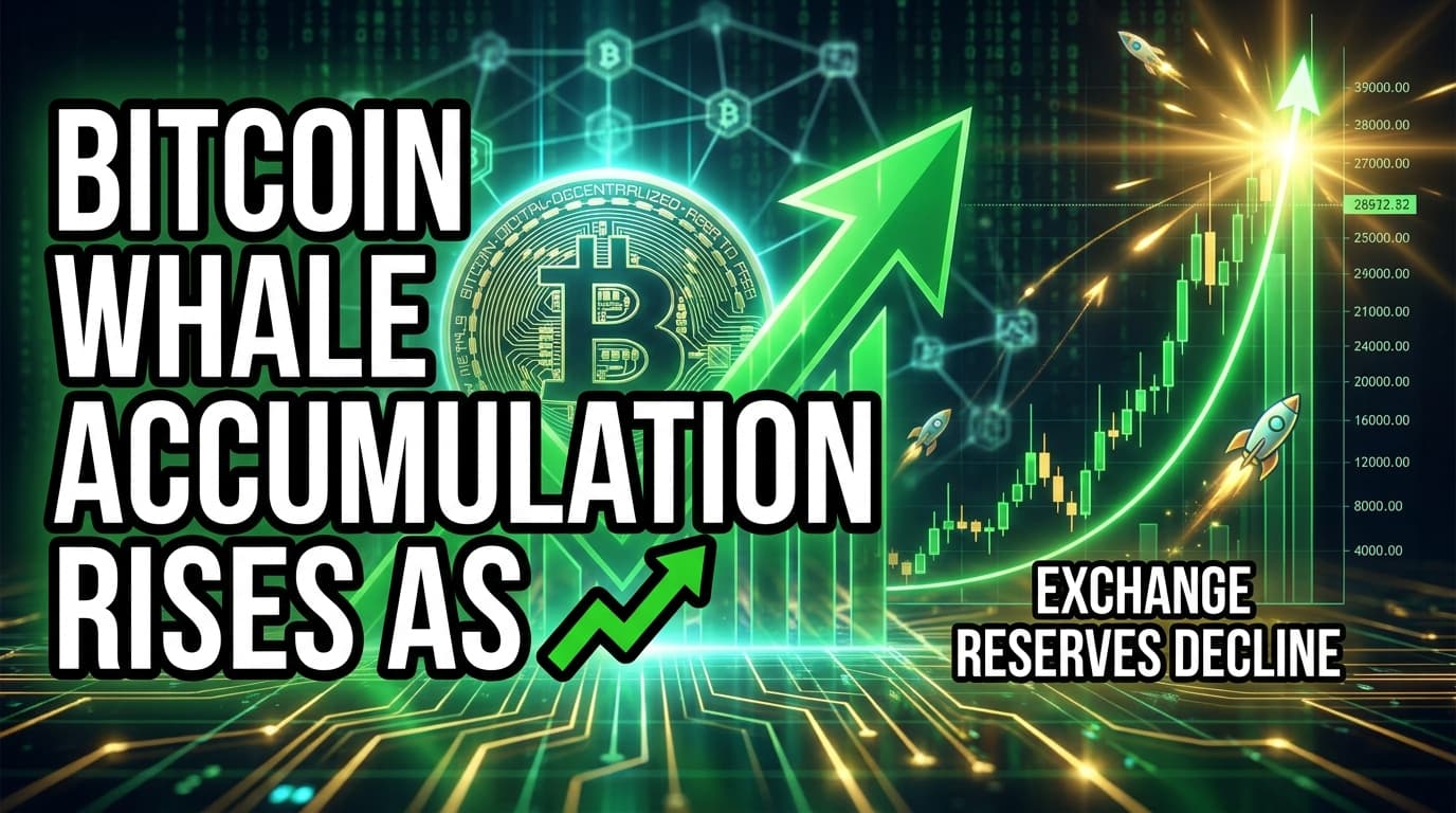 Bitcoin Whale Accumulation Rises as Exchange Reserves Decline