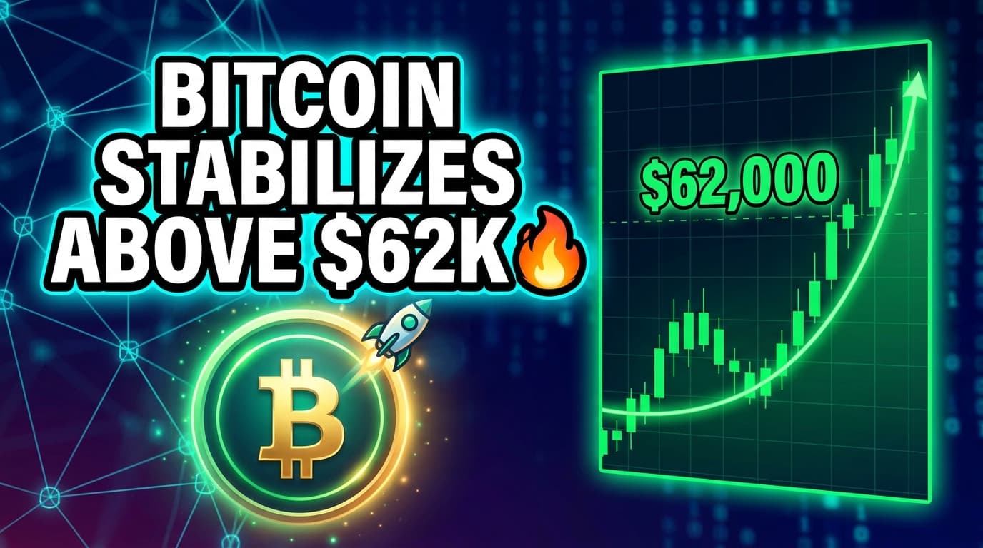 Bitcoin Stabilizes Above $62,000 Amid Inflation, Geopolitical Tensions