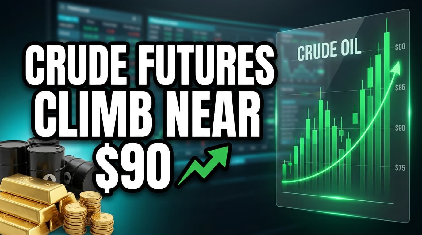 Crude Futures Climb Near $90 Amid Geopolitical Tensions