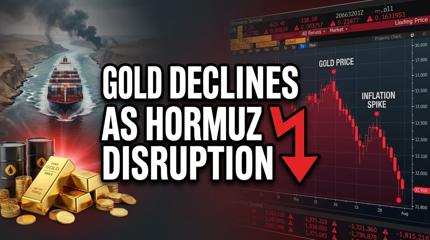Gold Declines as Hormuz Disruption Fuels Inflation Concerns