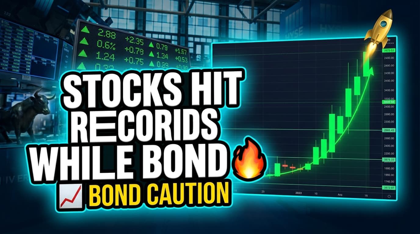 Stocks Hit Records While Bond Investors Remain Cautious