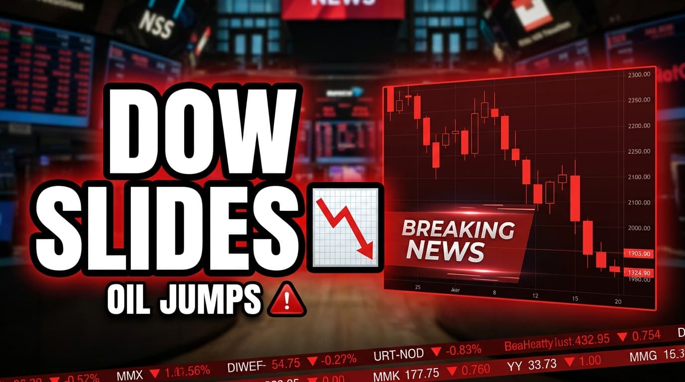Dow Slides, Oil Jumps Amid Rising US-Iran Tensions