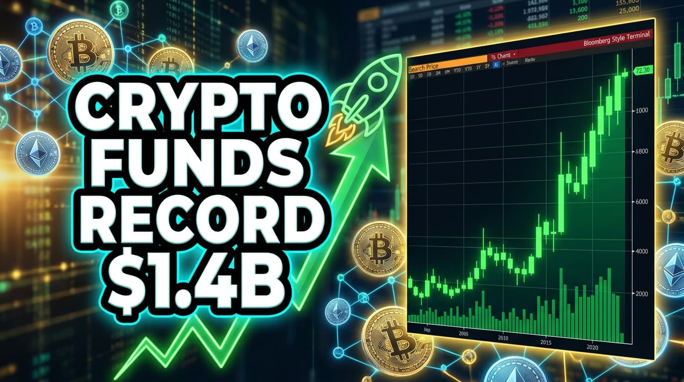 Crypto Funds Record $1.4 Billion Inflows, Strongest Since January