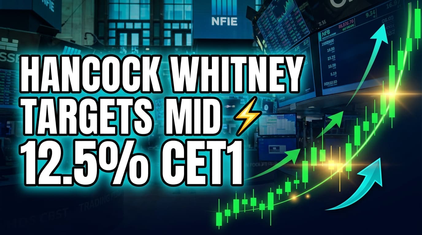 Hancock Whitney Targets Mid-Single-Digit Loan Growth, 12-12.5% CET1 by 2028