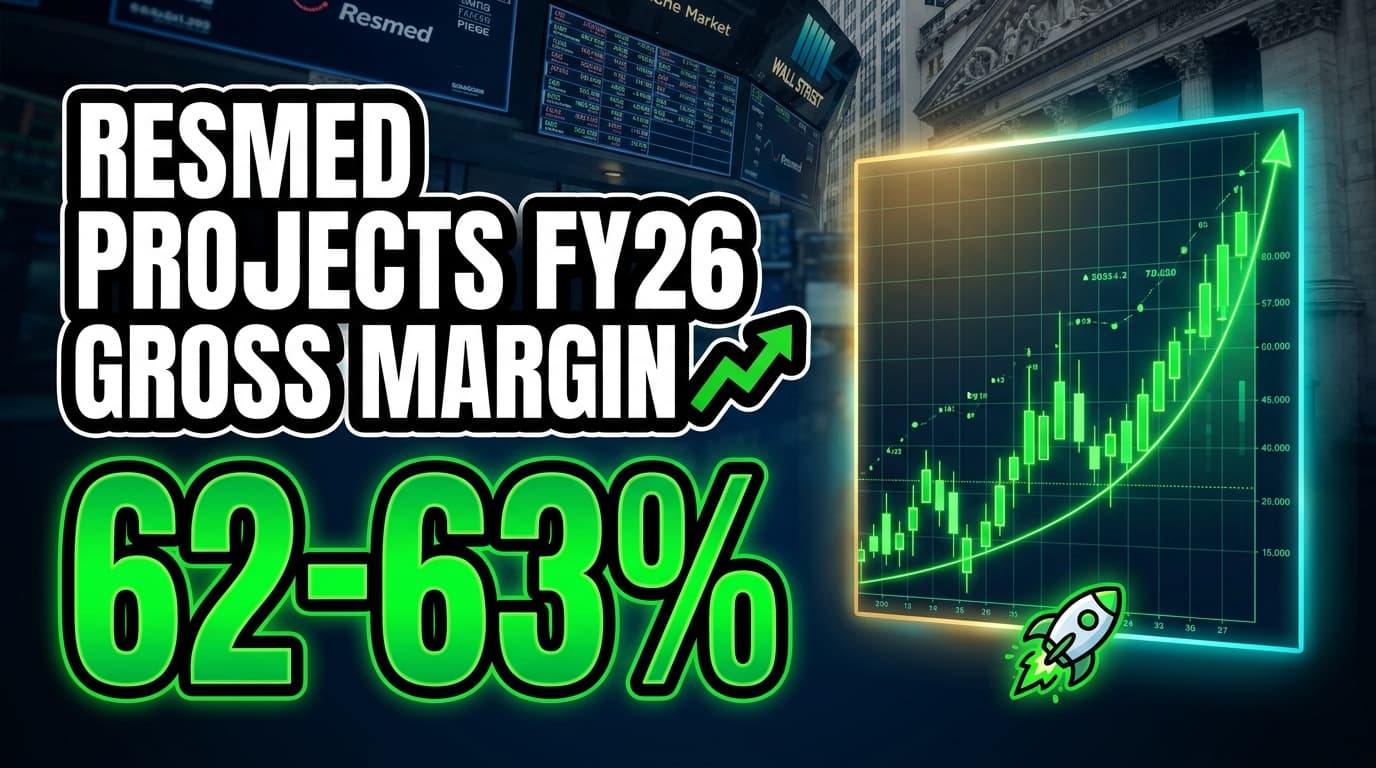 ResMed Projects FY26 Gross Margin 62-63%, Plans Q4 Buybacks, Noctrix Deal Close