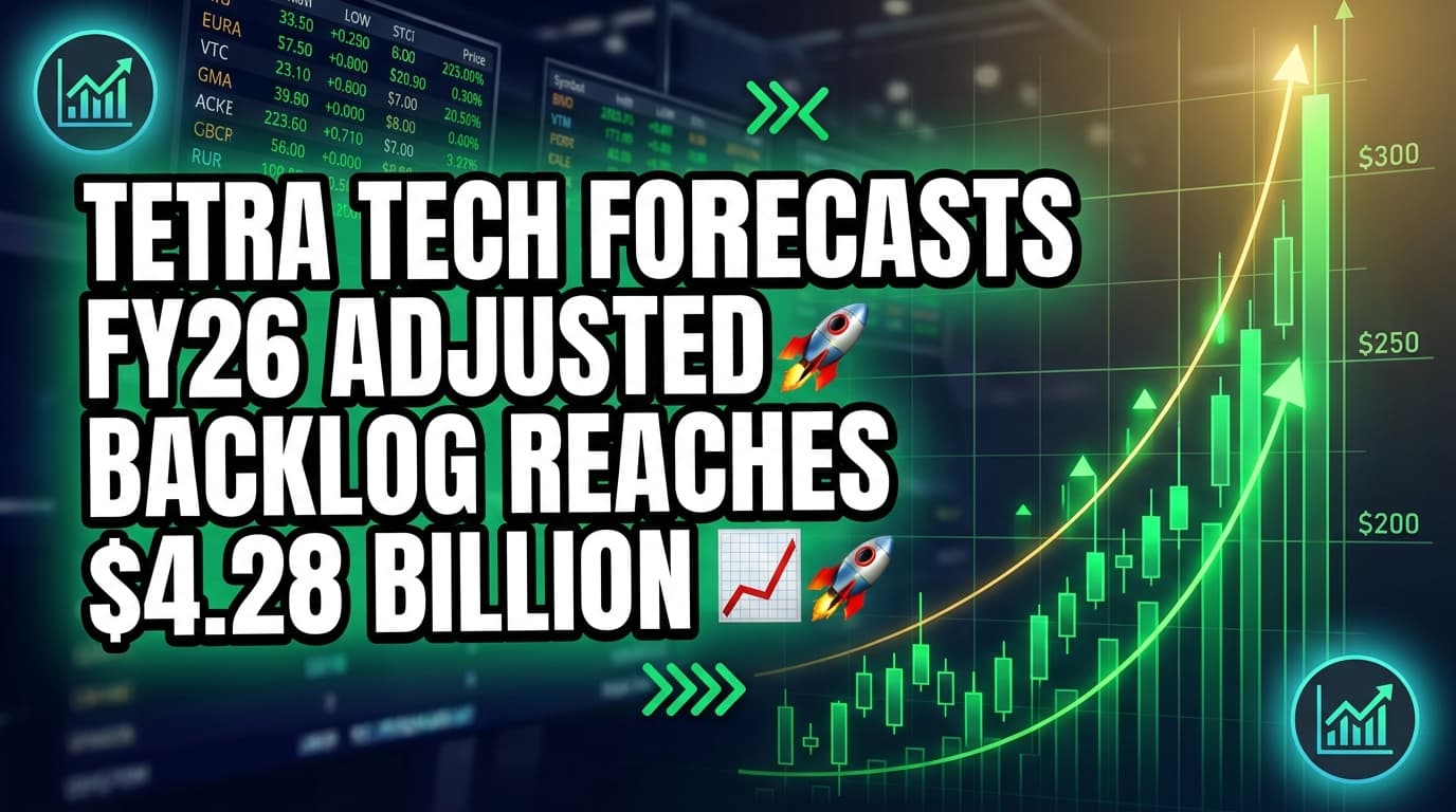 Tetra Tech Forecasts FY26 Adjusted EPS, Backlog Reaches $4.28 Billion