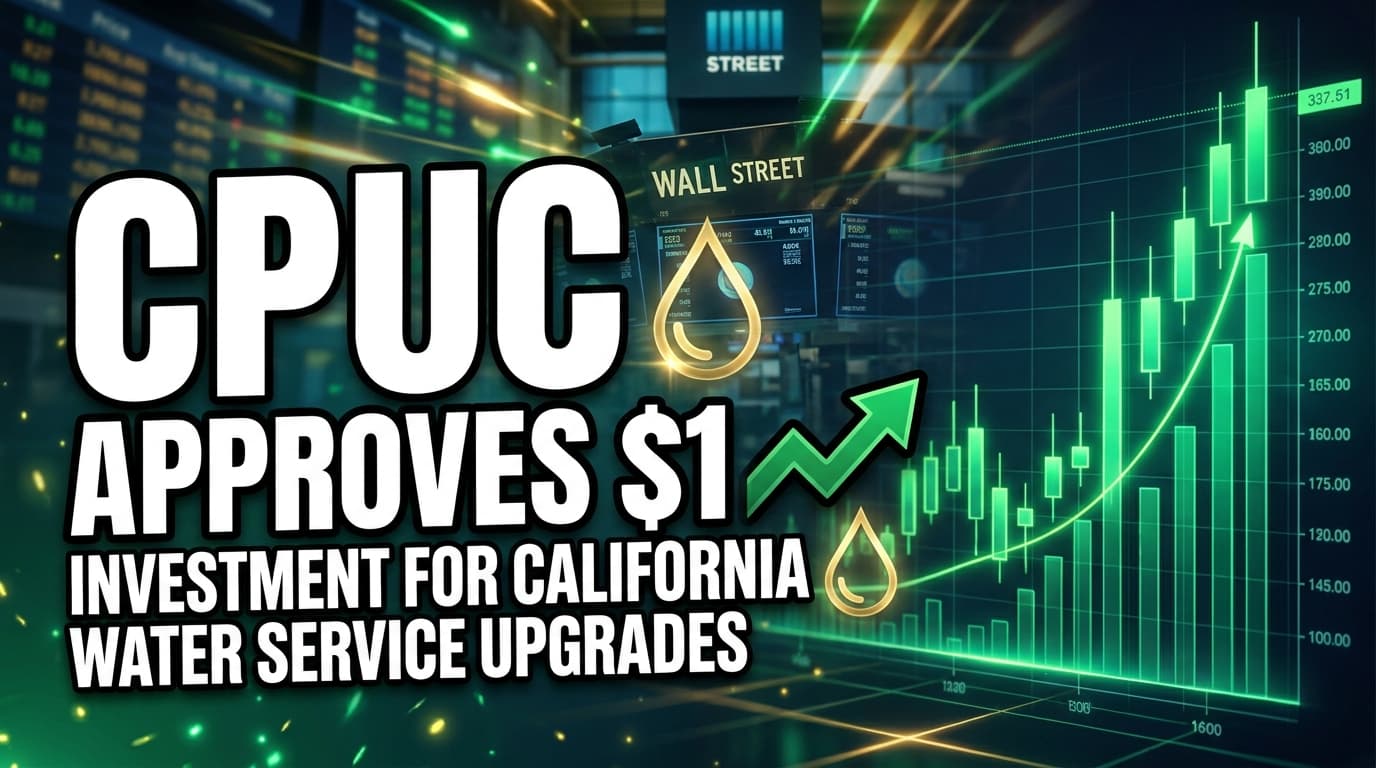 CPUC Approves $1.45 Billion Investment for California Water Service Upgrades
