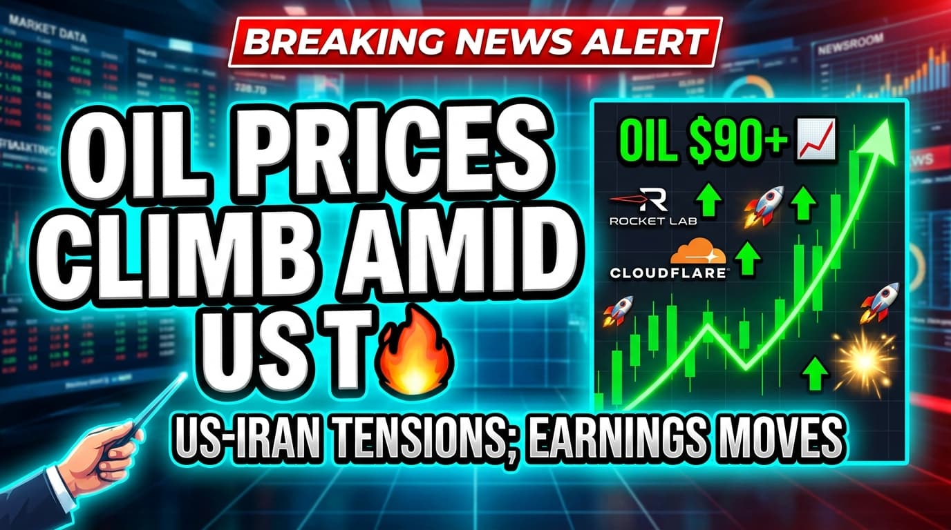 Oil Prices Climb Amid US-Iran Tensions; Rocket Lab, Cloudflare Post Earnings Moves