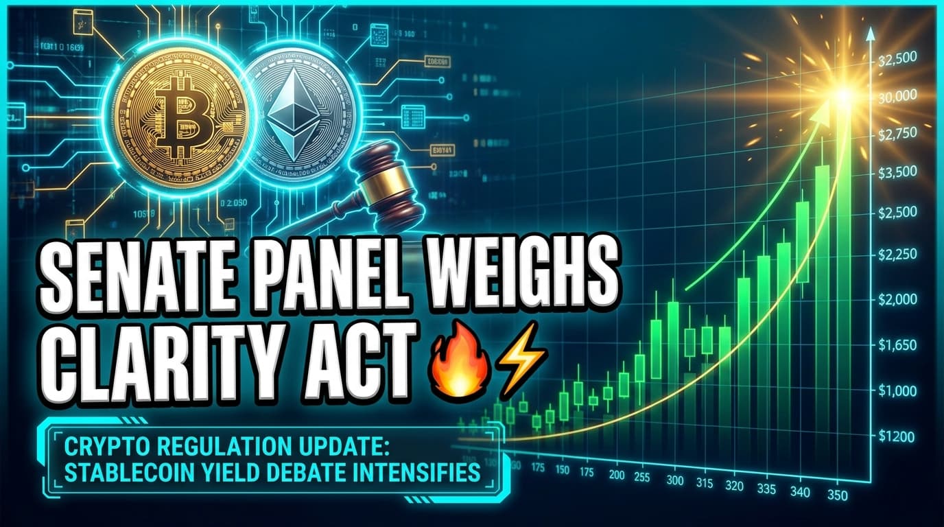 Senate Panel Weighs CLARITY Act Amid Stablecoin Yield Debate