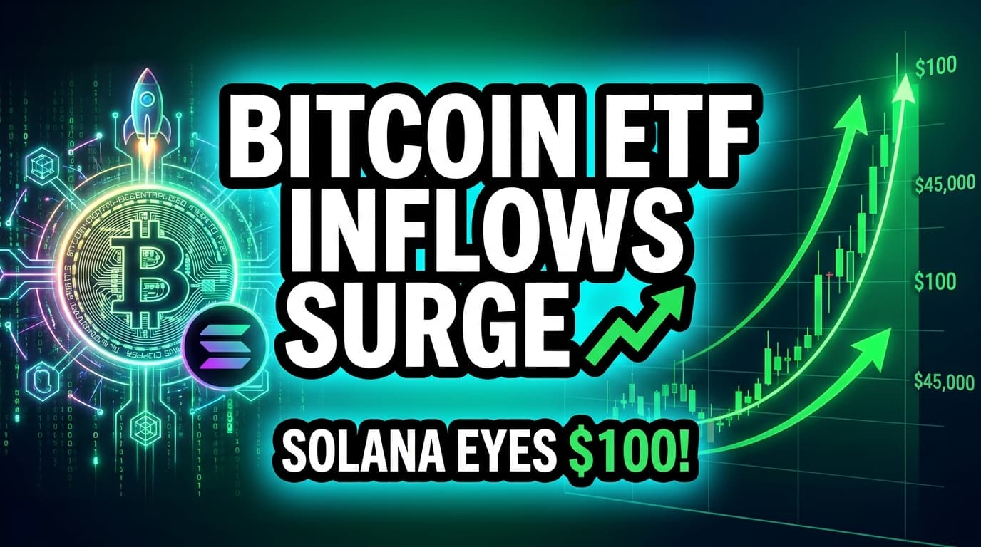 Bitcoin ETF Inflows Surge, Solana Eyes $100 Amid Broader Crypto Rally