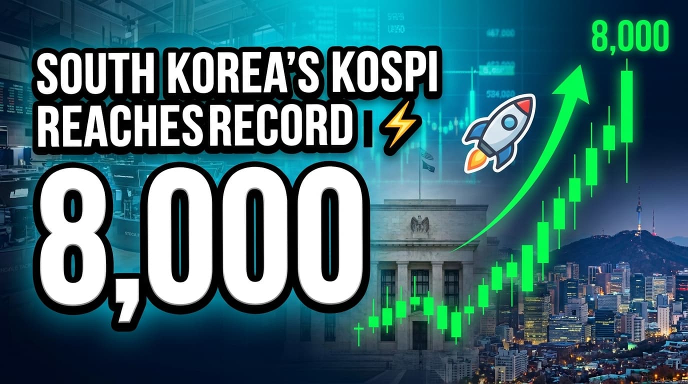 South Korea's Kospi Reaches Record 8,000 Amid US-China Trade Talks