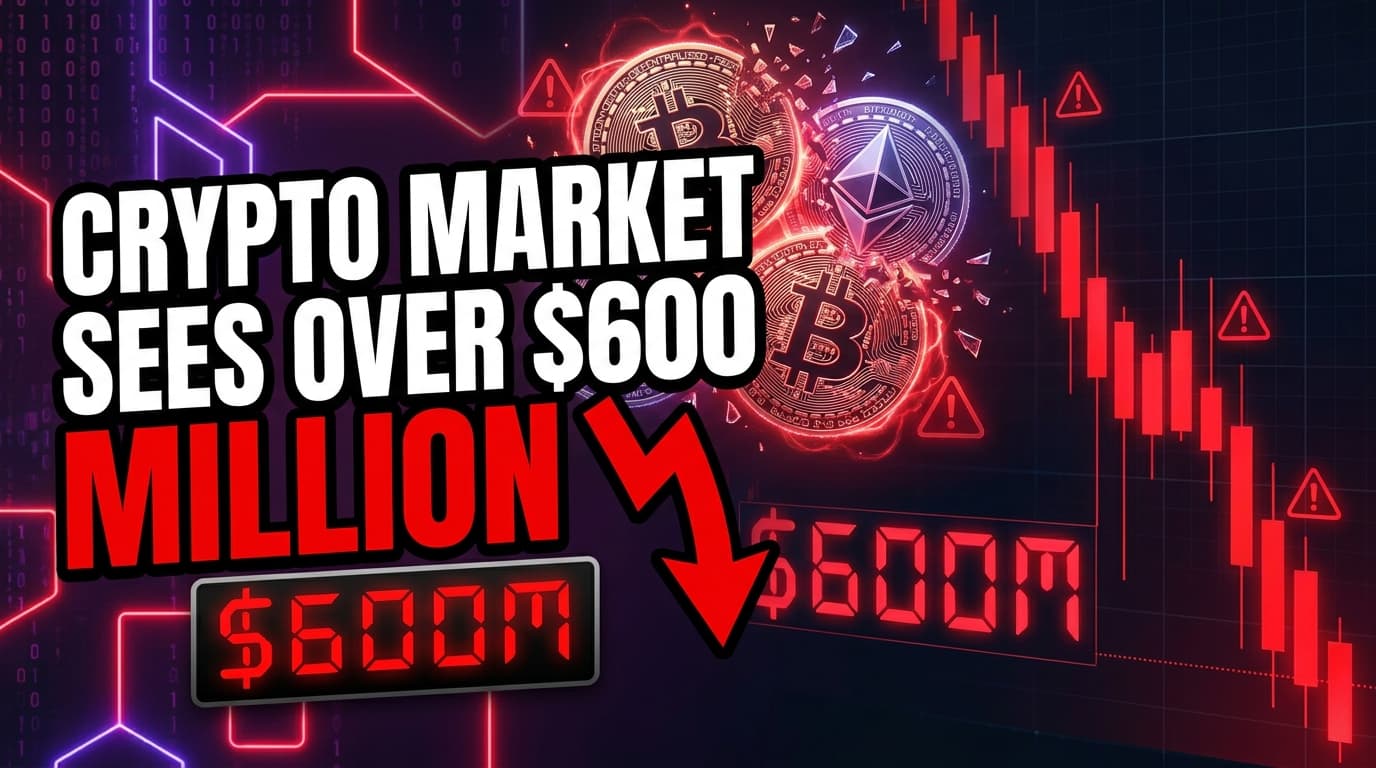 Crypto Market Sees Over $600 Million in Liquidations in One Hour