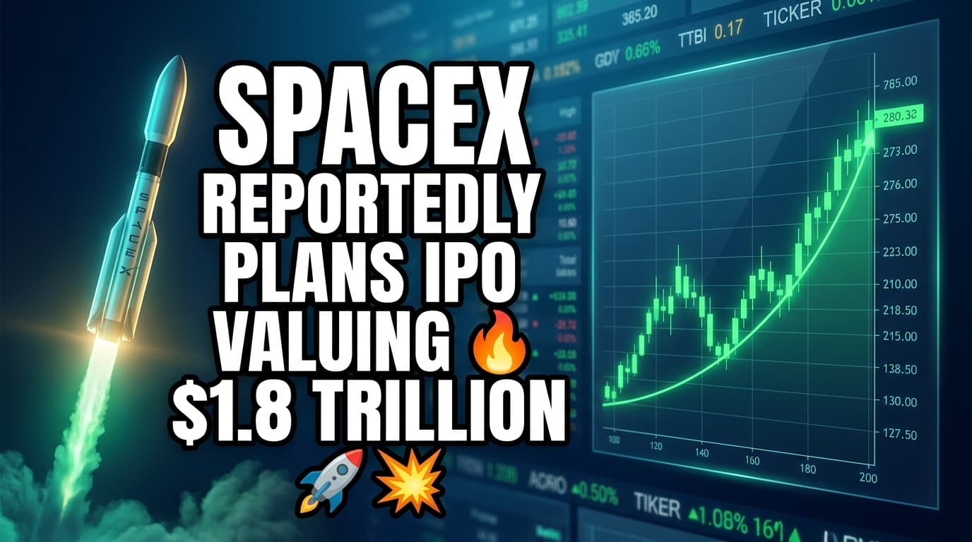 SpaceX Reportedly Plans IPO Valuing Company Up to $1.8 Trillion