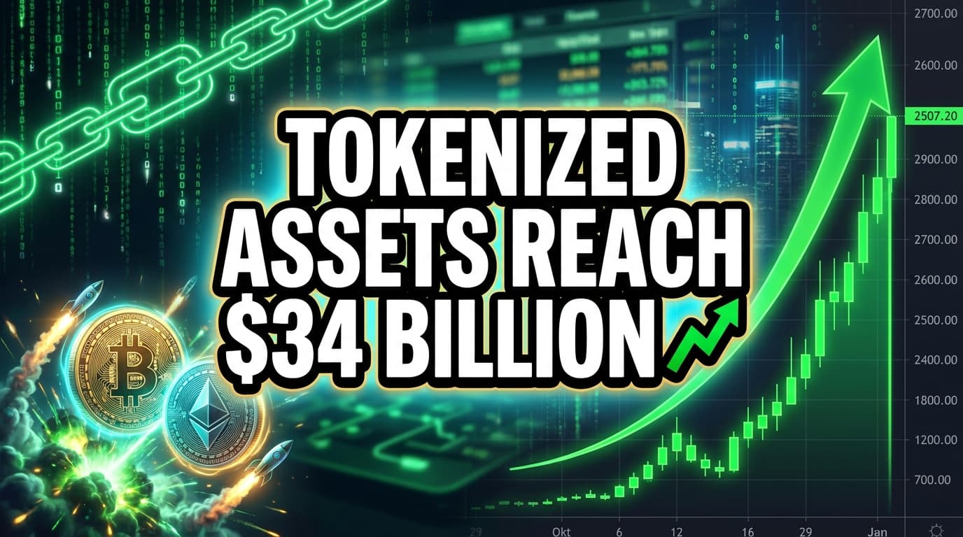 Tokenized Assets Reach $34 Billion Amid Rapid Growth