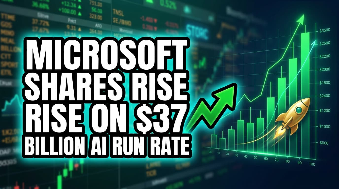 Microsoft Shares Rise on $37 Billion AI Run Rate, Cloud Growth