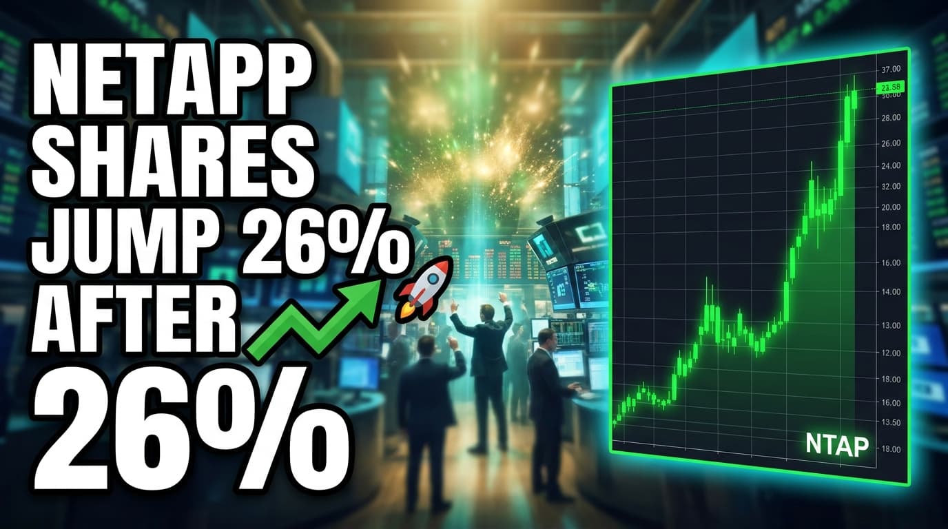 NetApp Shares Jump 26% After Strong First-Quarter Earnings