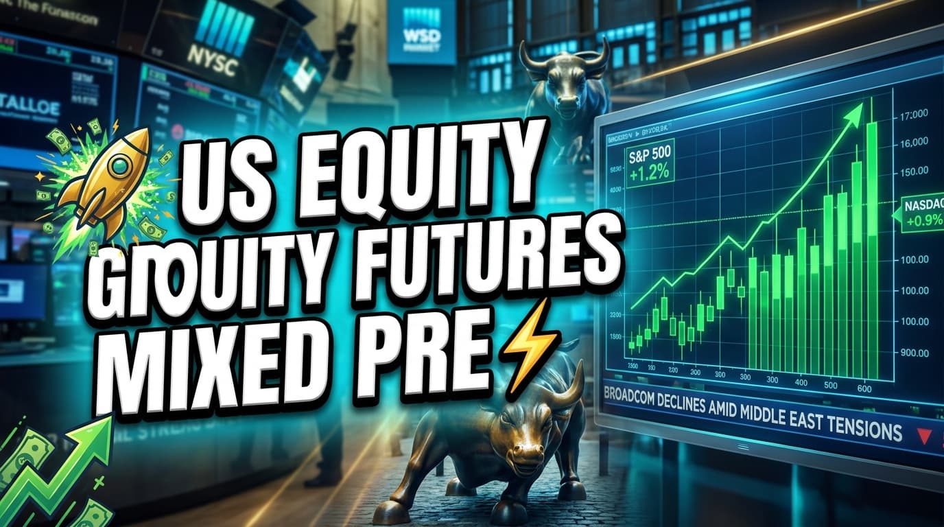 US Equity Futures Mixed Pre-Bell; Broadcom Declines Amid Middle East Tensions