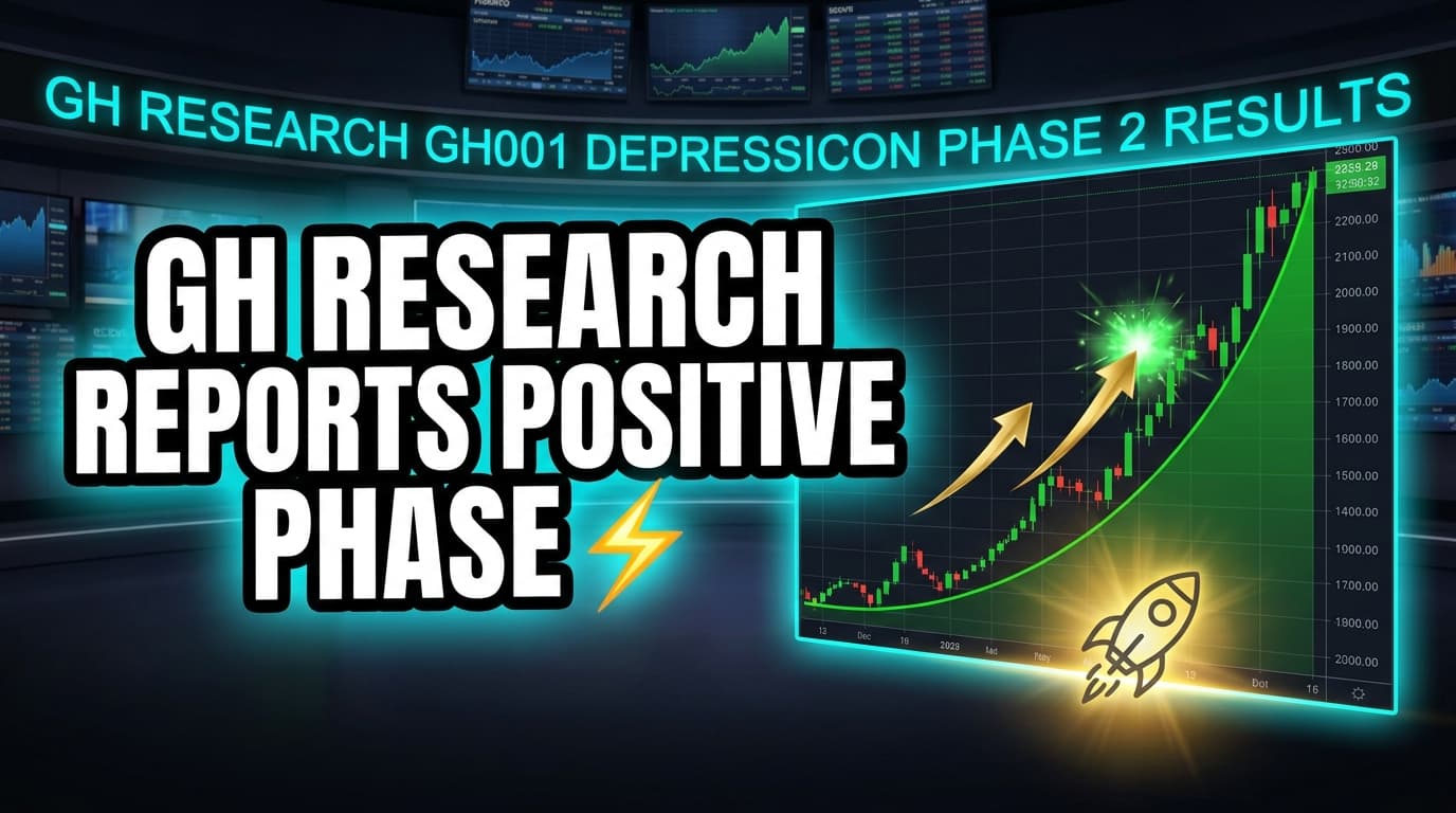 GH Research Reports Positive Phase 2 Results for GH001 in Depression