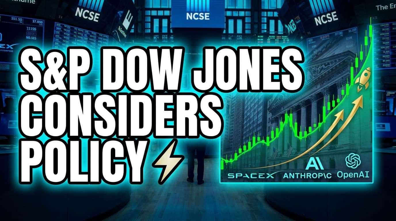 S&P Dow Jones Considers Policy Change for SpaceX, Anthropic, OpenAI Index Inclusion