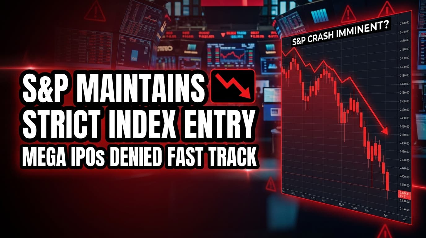 S&P Maintains Strict Index Entry Rules, Denying Fast Track for Mega IPOs