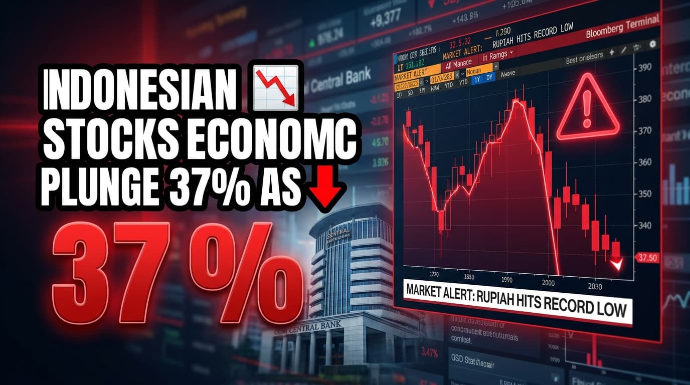 Indonesian Stocks Plunge 37% as Rupiah Hits Record Low Amid Investor Exodus