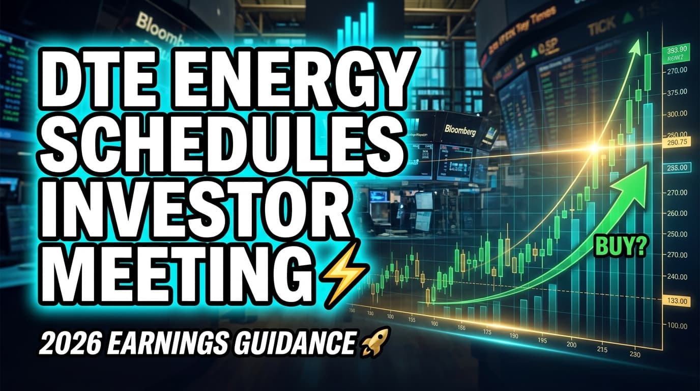 DTE Energy Schedules Investor Meeting, Provides 2026 Earnings Guidance