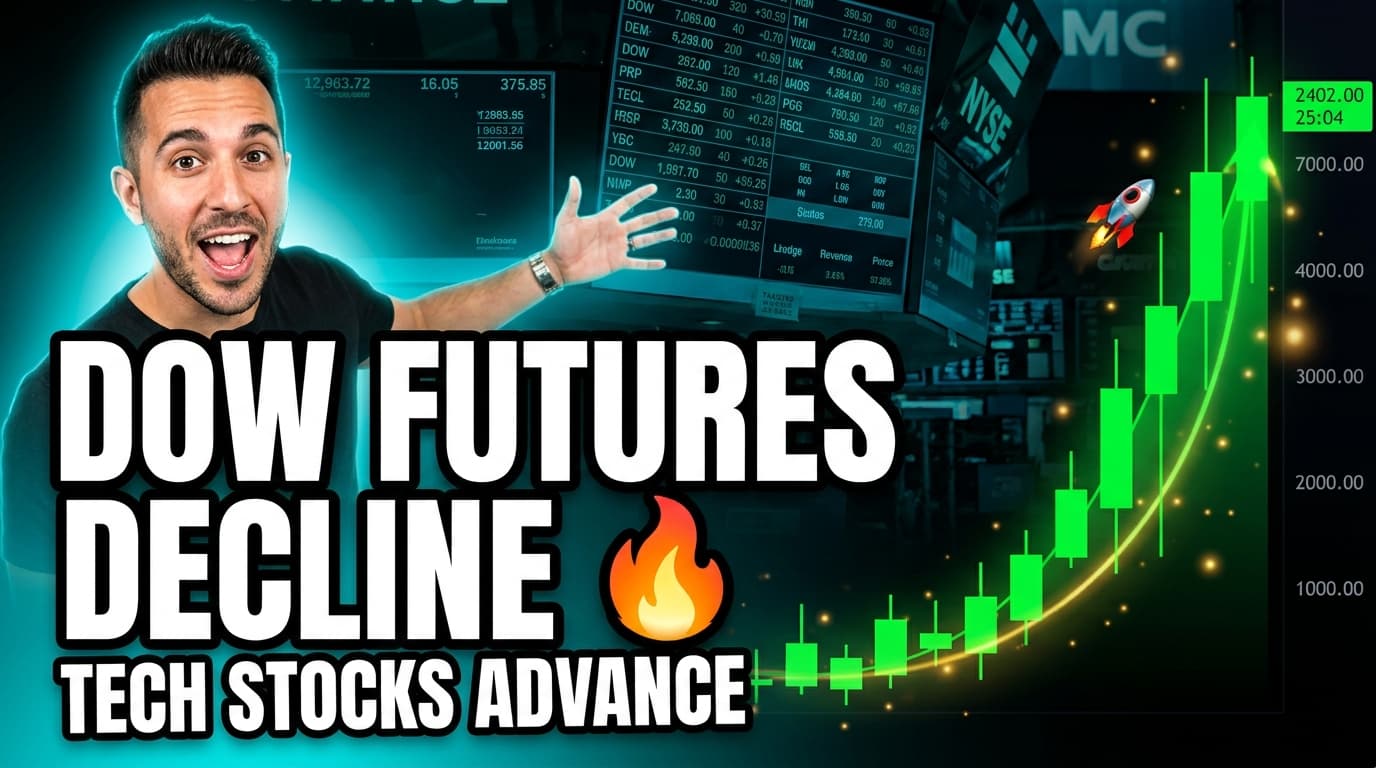 Dow Futures Decline, Tech Stocks Advance Amid Iran-Israel Exchange