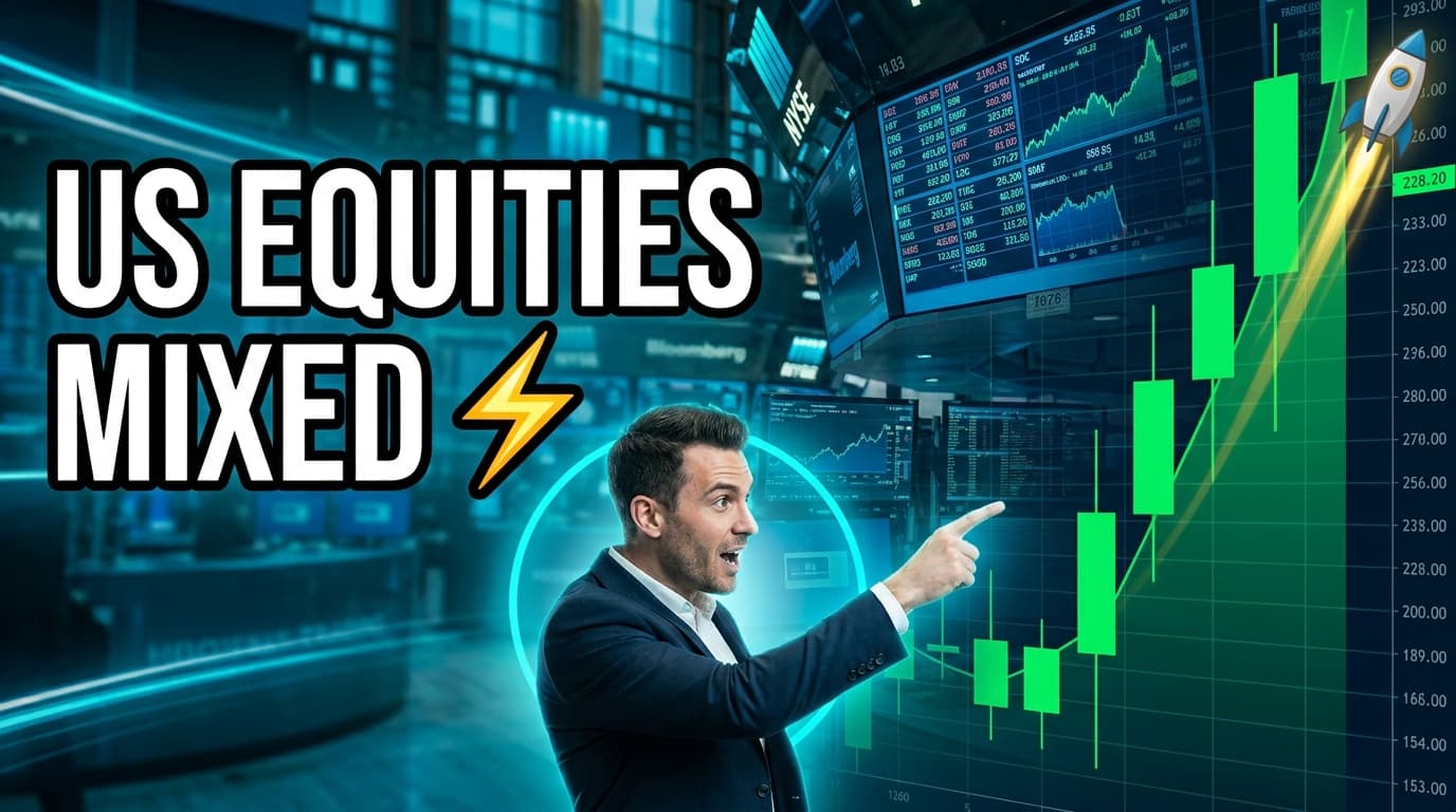 US Equities Mixed; Tech Leads Gains Amid Geopolitical De-escalation