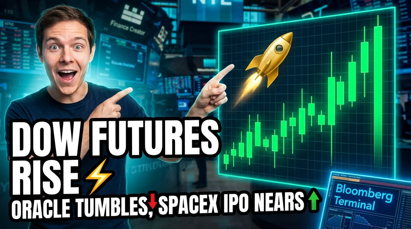 Dow Futures Rise, Oracle Tumbles Post-Earnings; SpaceX IPO Nears