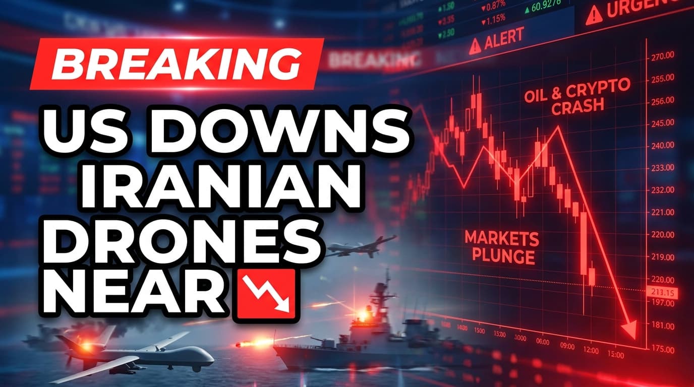 US Downs Iranian Drones Near Hormuz, Rattling Oil and Crypto Markets