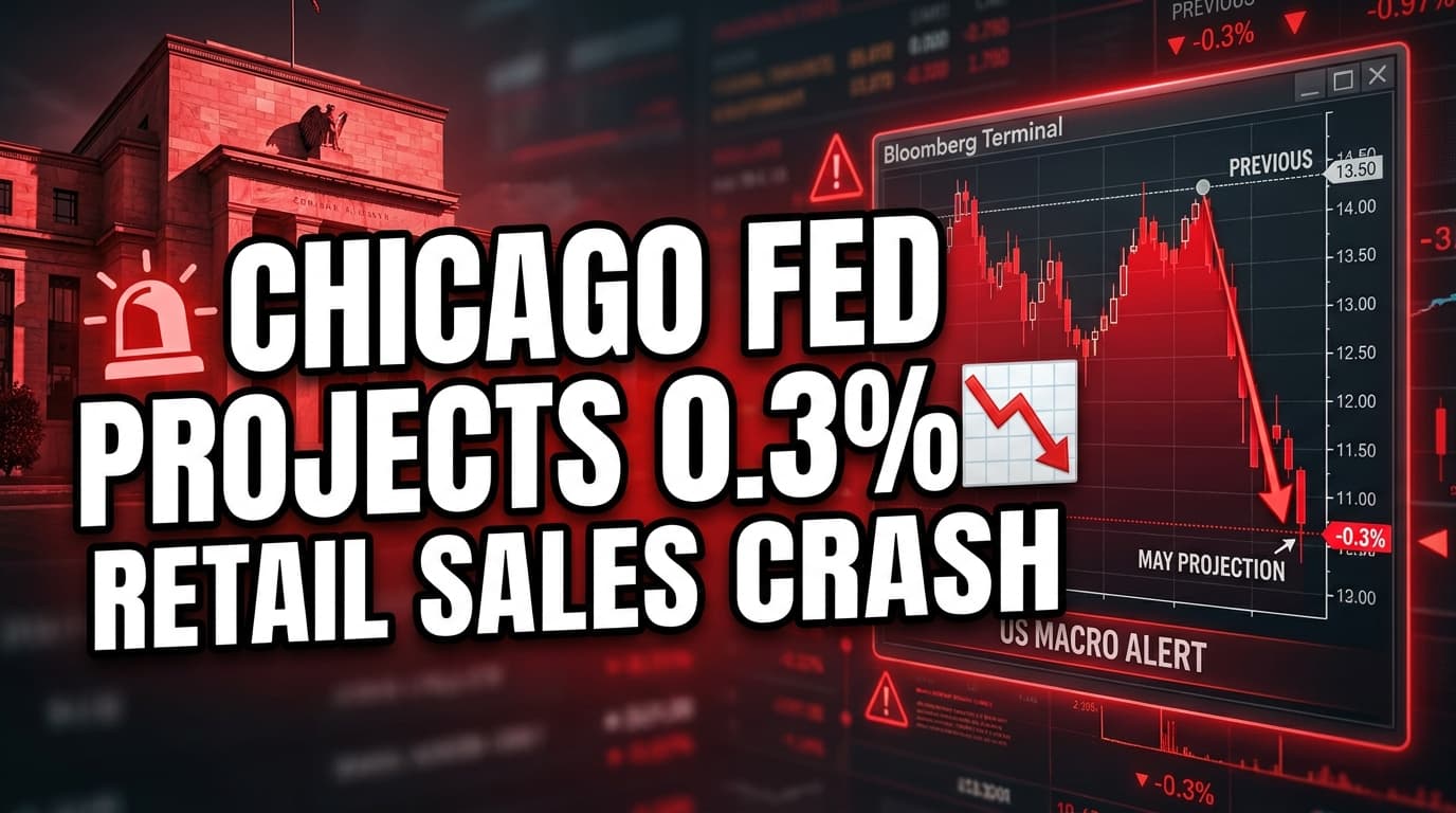 Chicago Fed Projects 0.3% Decline in US Retail Sales for May