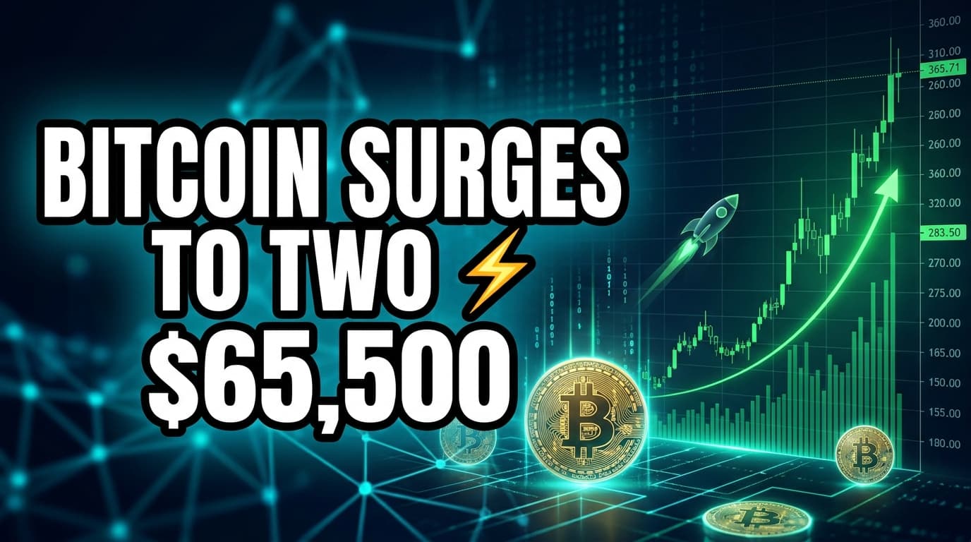 Bitcoin Surges to Two-Week High Above $65,500 as US-Iran Deal Drags Oil Lower