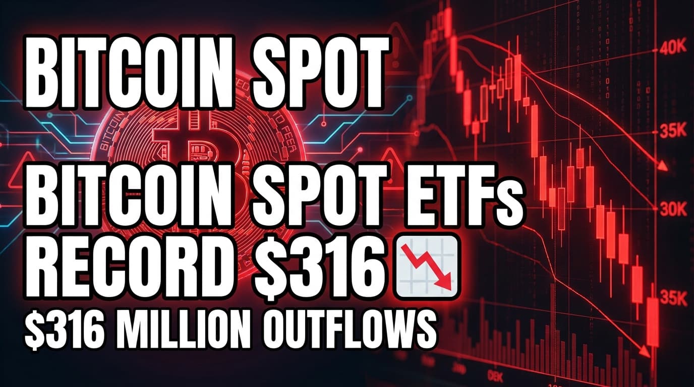 Bitcoin Spot ETFs Record $316 Million Outflows, Fifth Weekly Decline